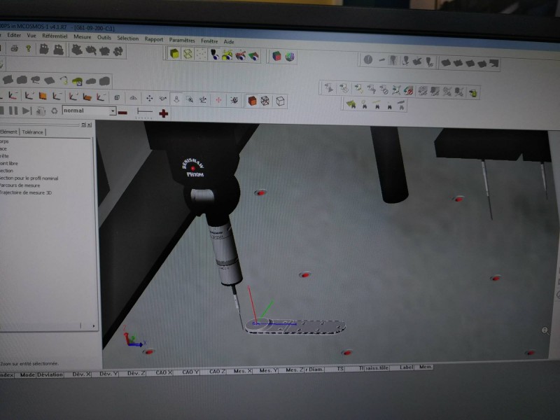 Contrôle tridimensionnel de pièces usinées en TA6V